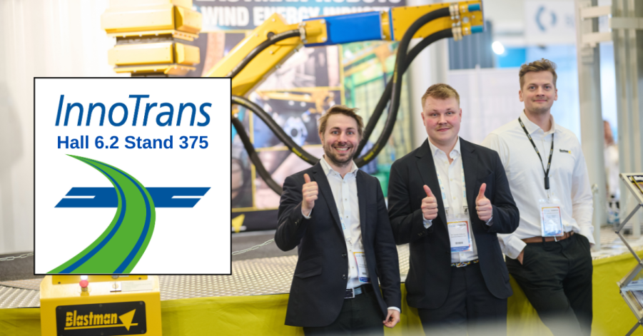 Blastman robot live demonstration at InnoTrans 2024, Berlin, 24 - 27 September.